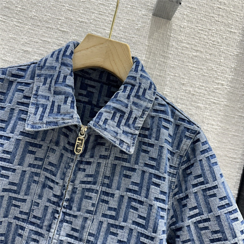 F**di short sleeve denim jacket short coat replica clothes
