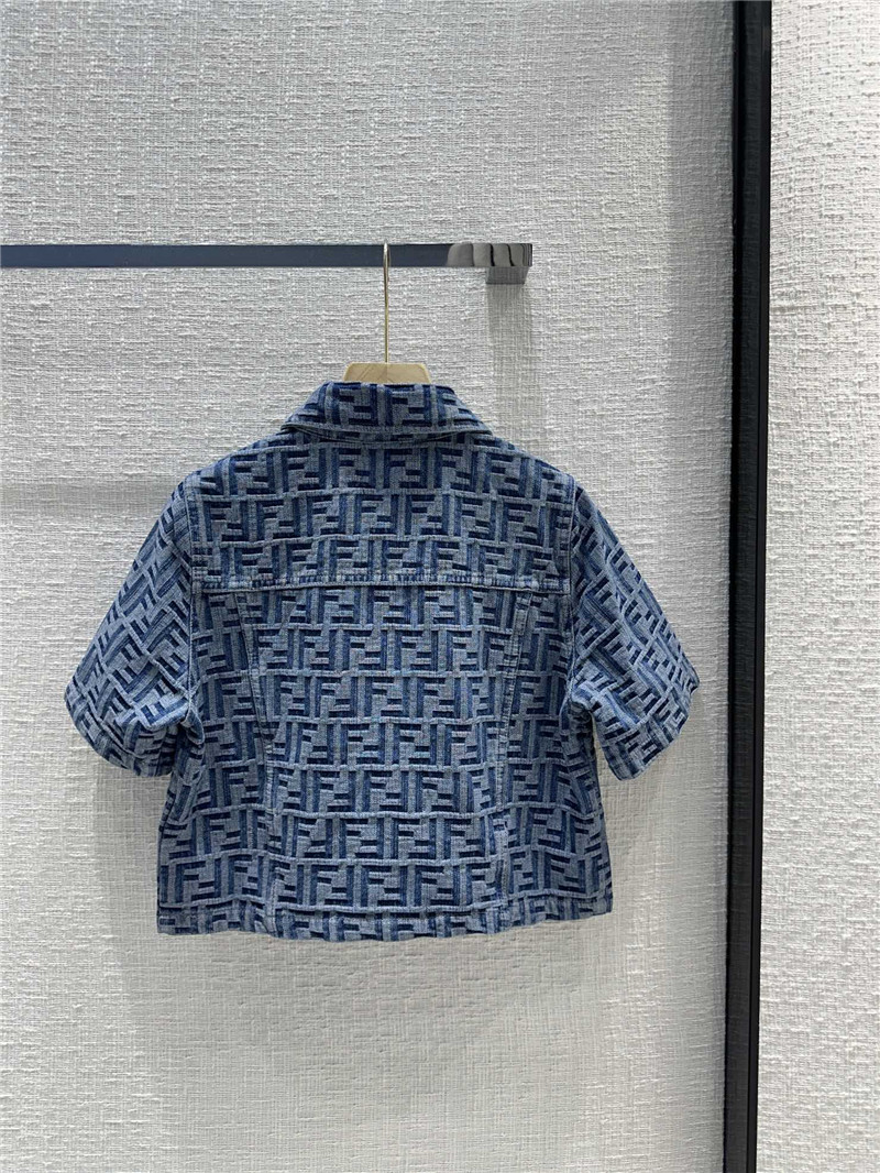 F**di short sleeve denim jacket short coat replica clothes