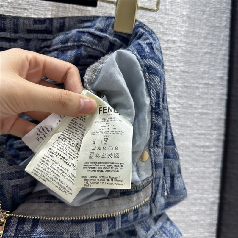 F**di denim shorts replica d&g clothing