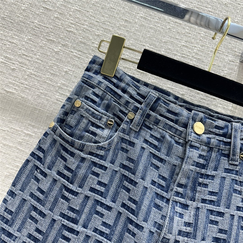 F**di straight wide-leg pants replica clothes