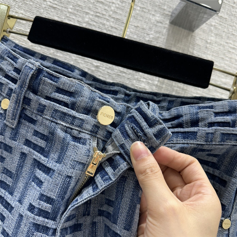 F**di straight wide-leg pants replica clothes