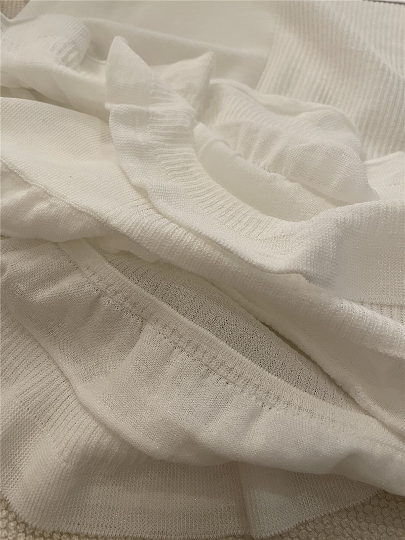 Chanel ruffle design short sleeves replica designer clothes