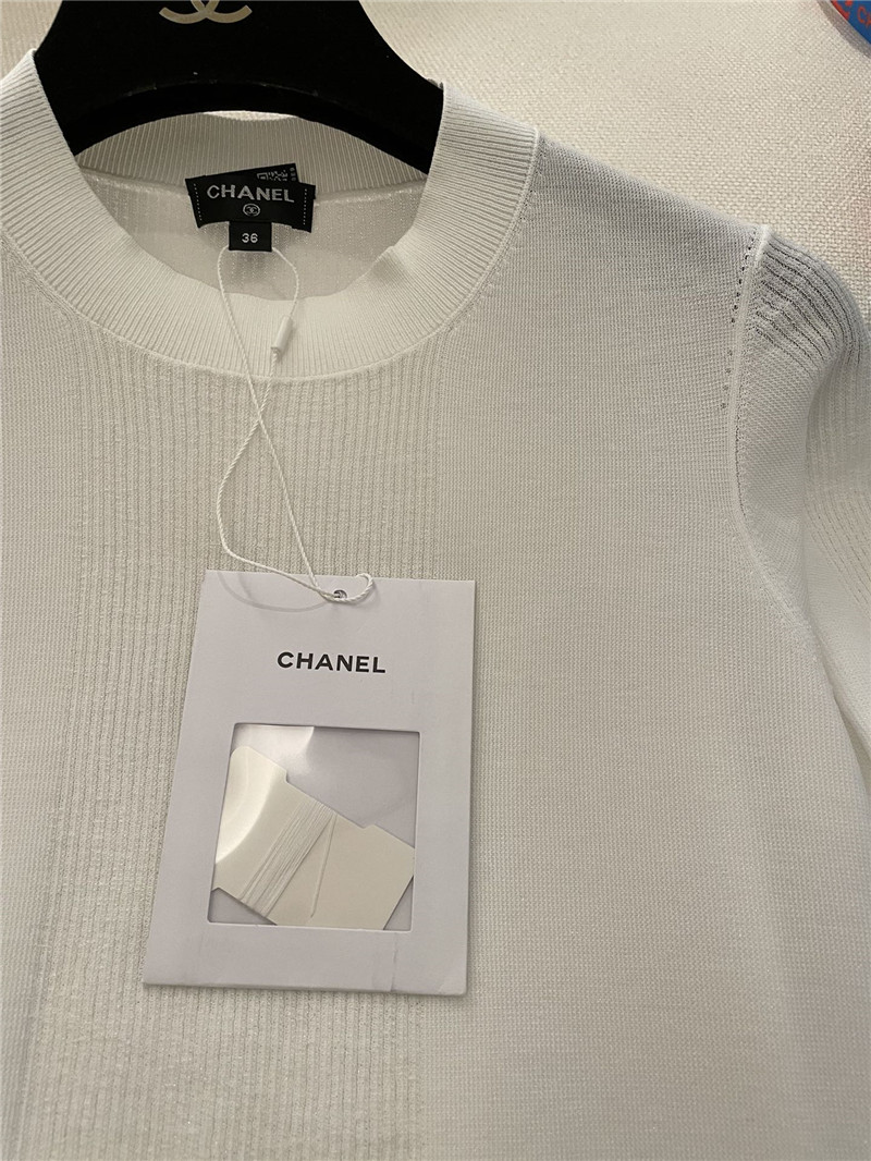 Chanel ruffle design short sleeves replica designer clothes