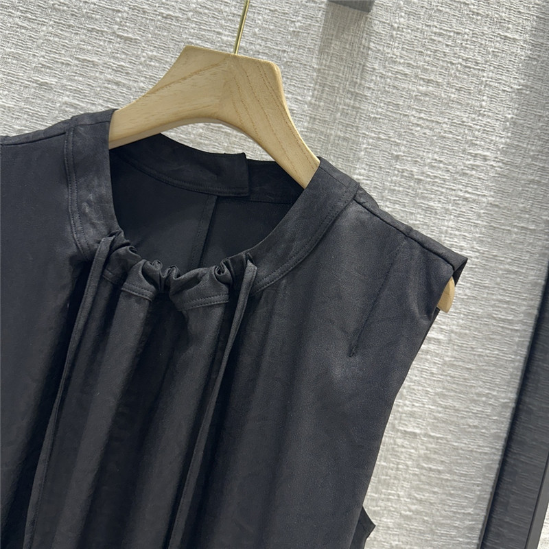 the row pleated crew neck vest long dress replica clothing