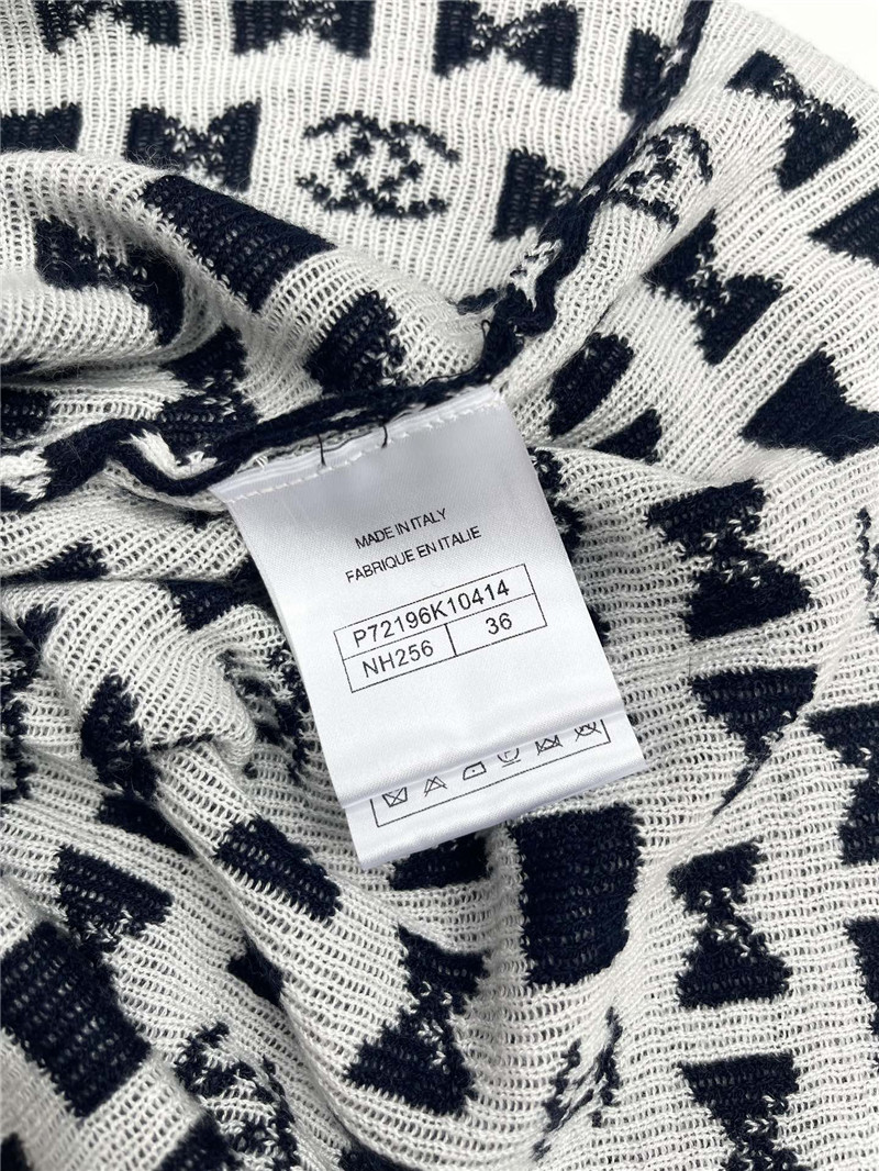 Ch**el bow print sleeveless knit dress replica d&g clothing