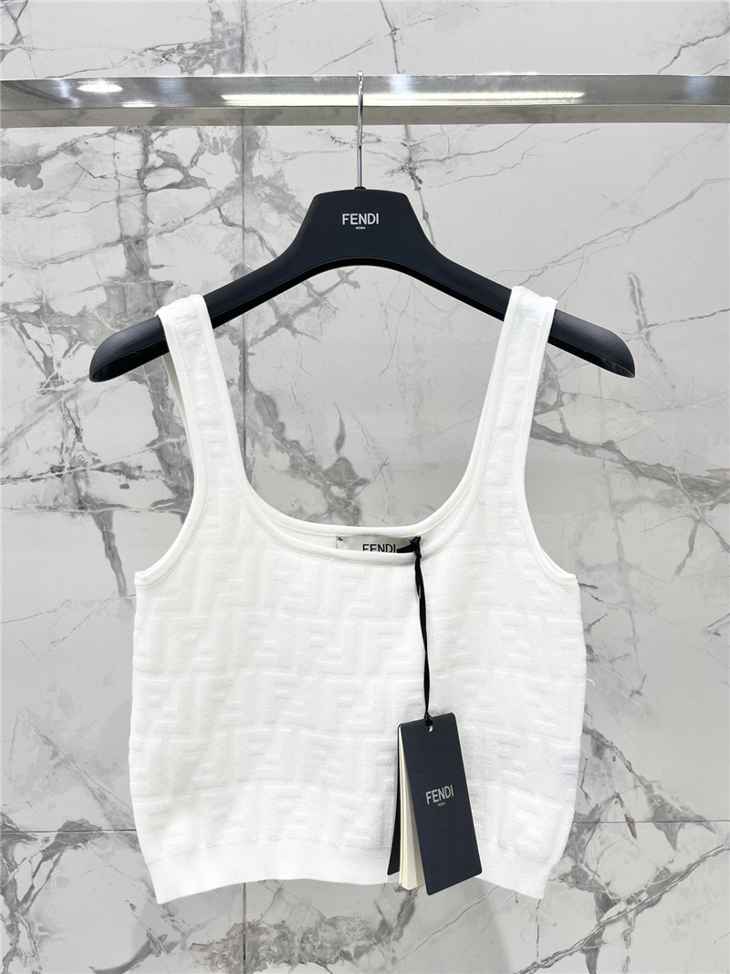 Fendi double F letter knitted vest replicas clothes