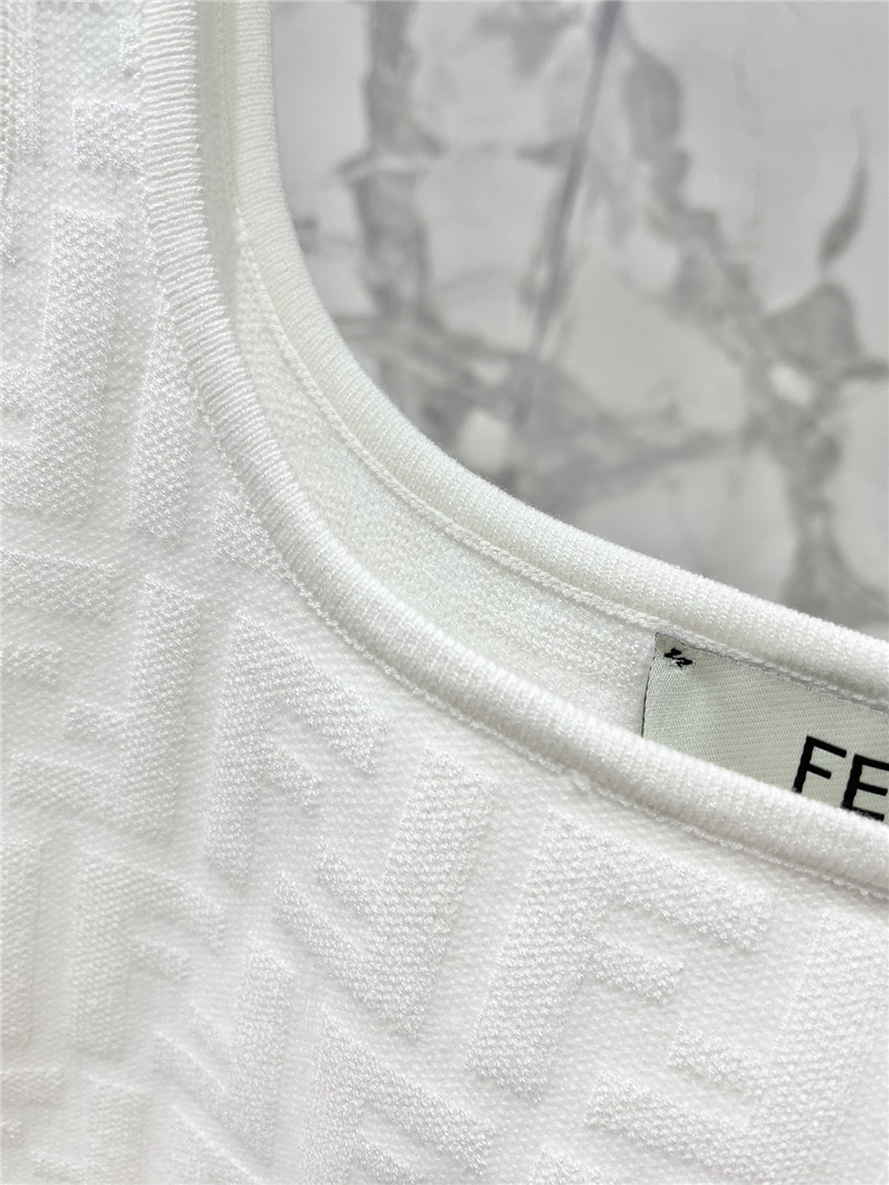 F**di double f letter knitted vest replicas clothes