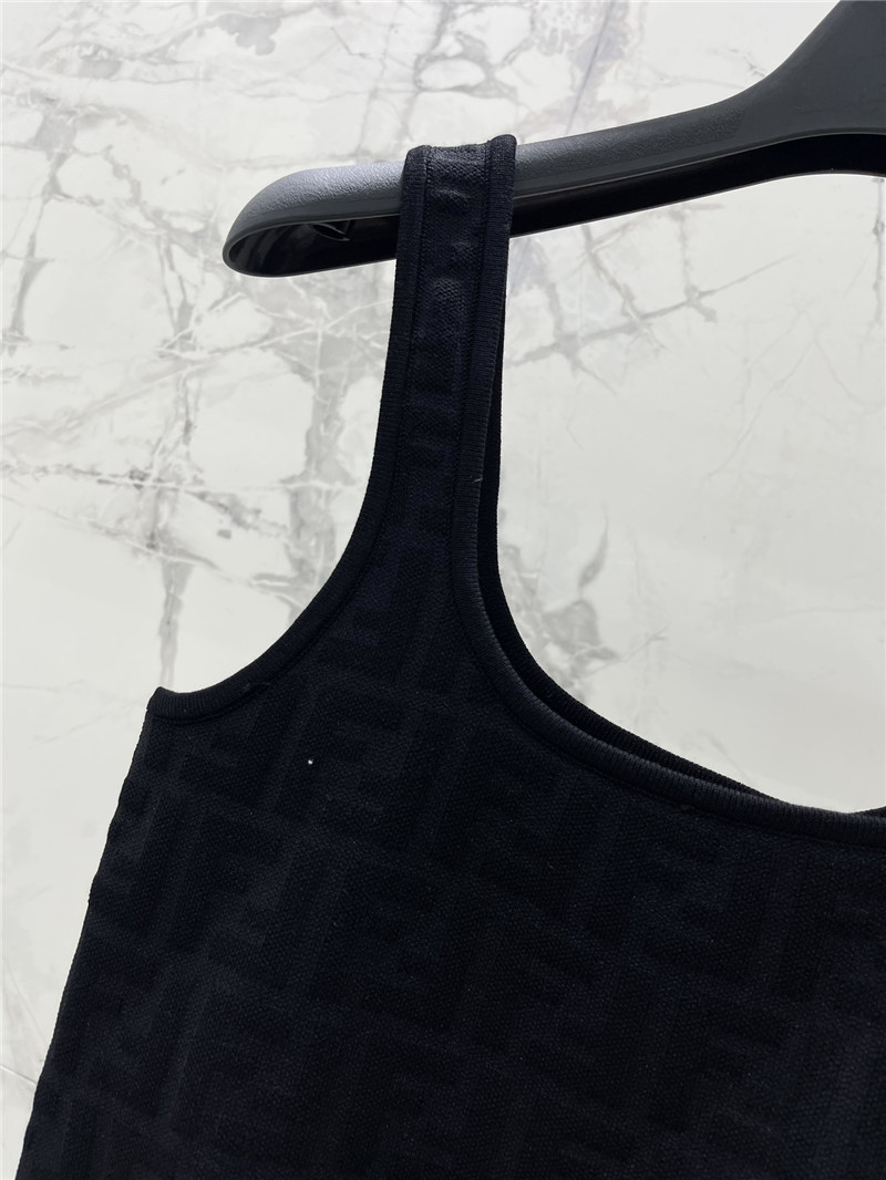 Fendi double F letter knitted vest replicas clothes