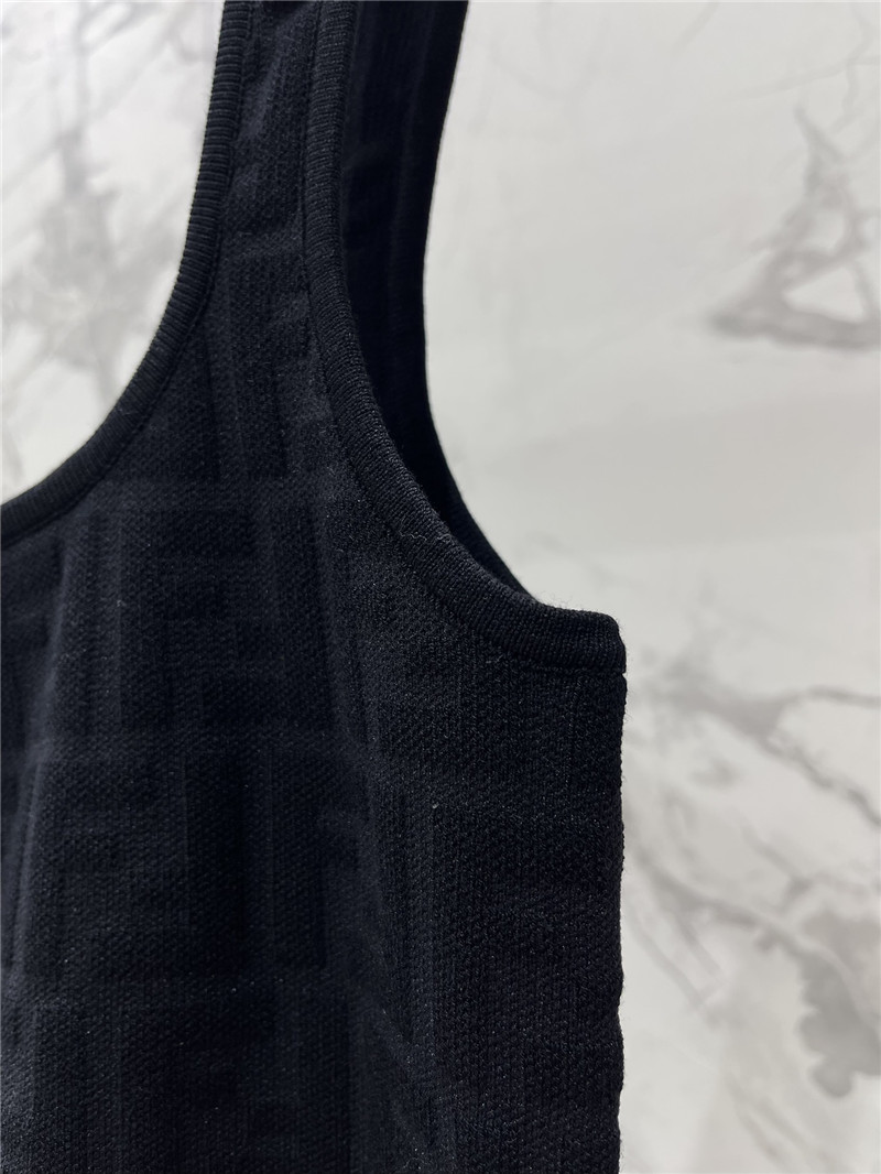 Fendi double F letter knitted vest replicas clothes