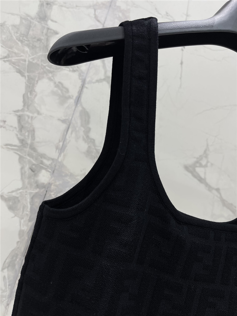 Fendi double F letter knitted vest replicas clothes