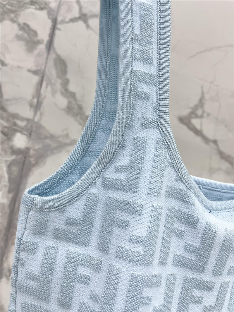 F**di double f letter knitted vest replicas clothes