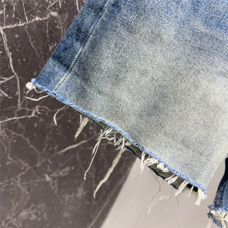 Ce1i*e logo embroidered denim shorts replica d&g clothing