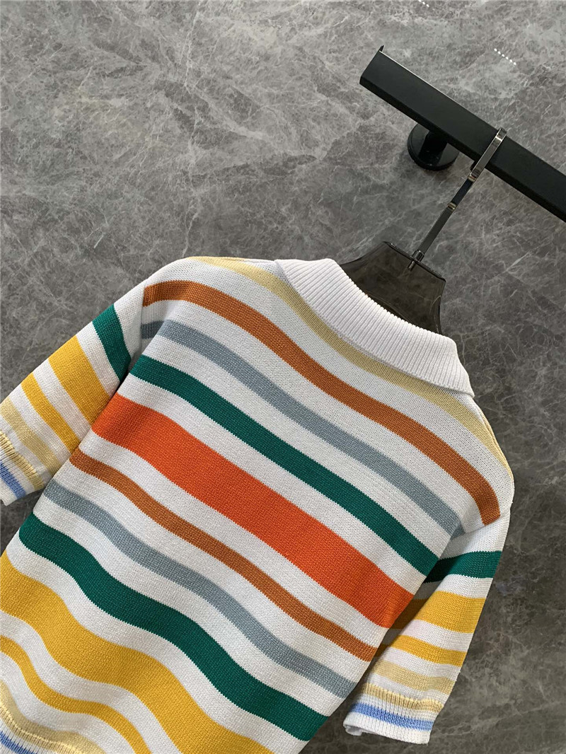 L0ew* lapel short sleeve top replica clothes