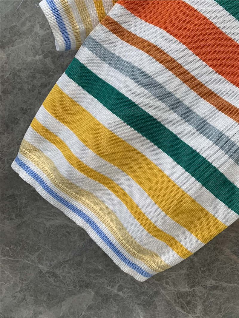 L0ew* lapel short sleeve top replica clothes