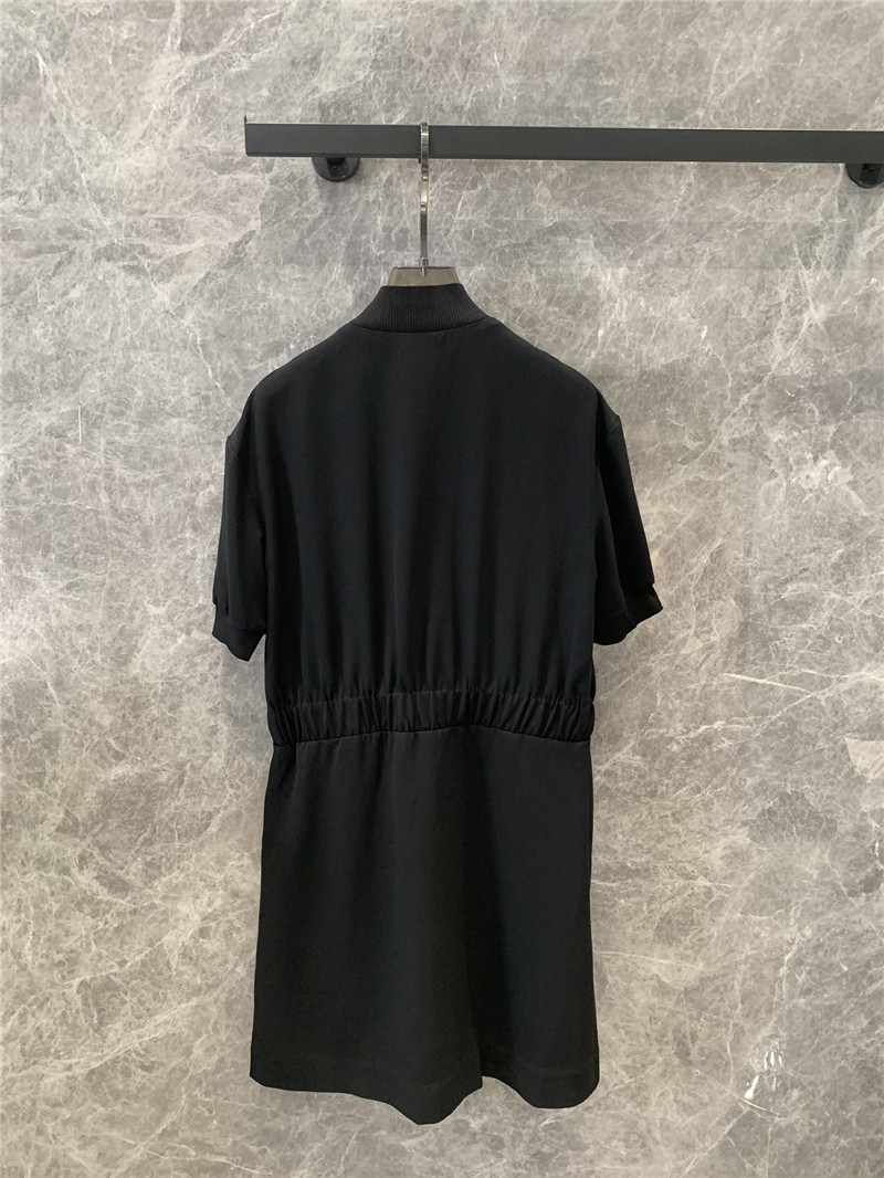 Gvc*1 zipper black short sleeve dress replica clothing