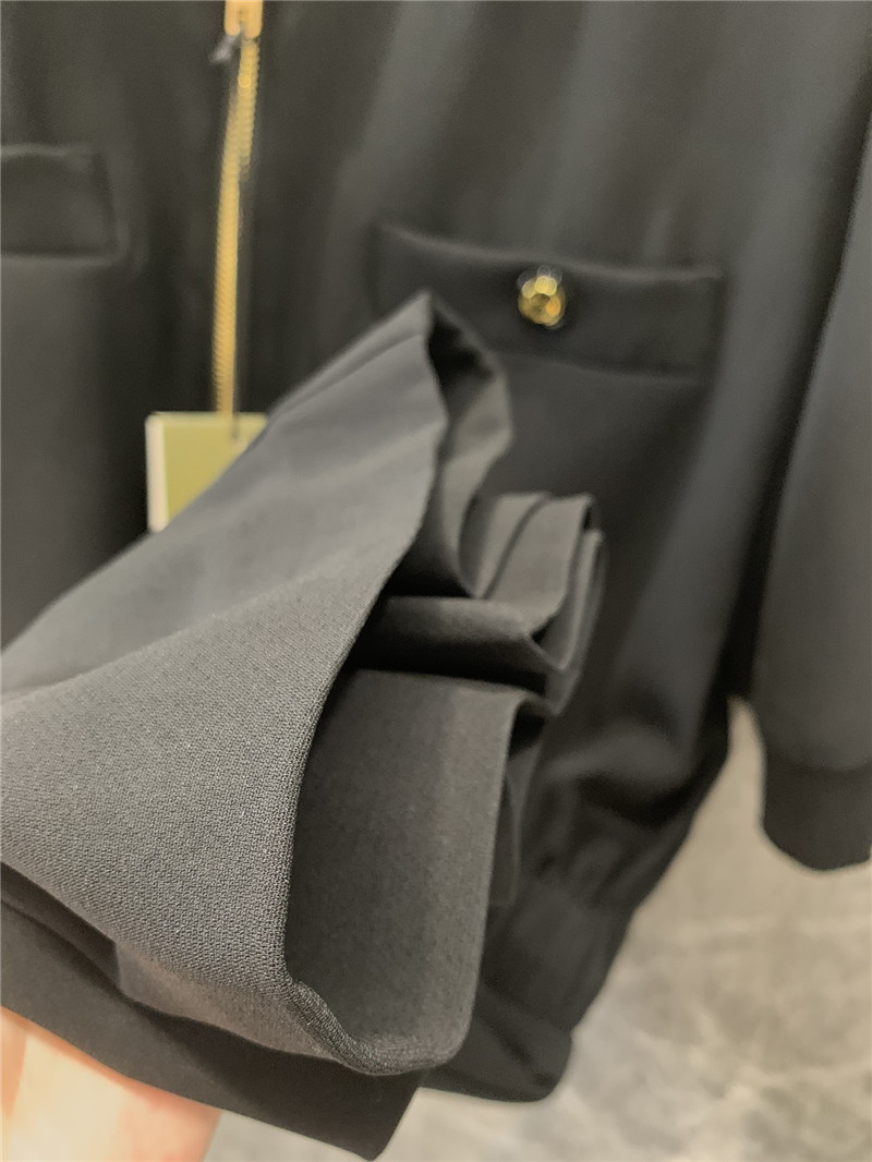 Gvc*1 zipper black short sleeve dress replica clothing