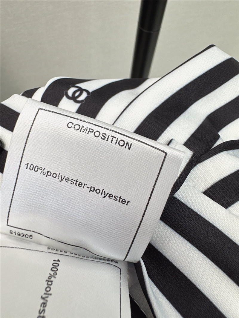 Chanel printed striped straight pants replica clothing