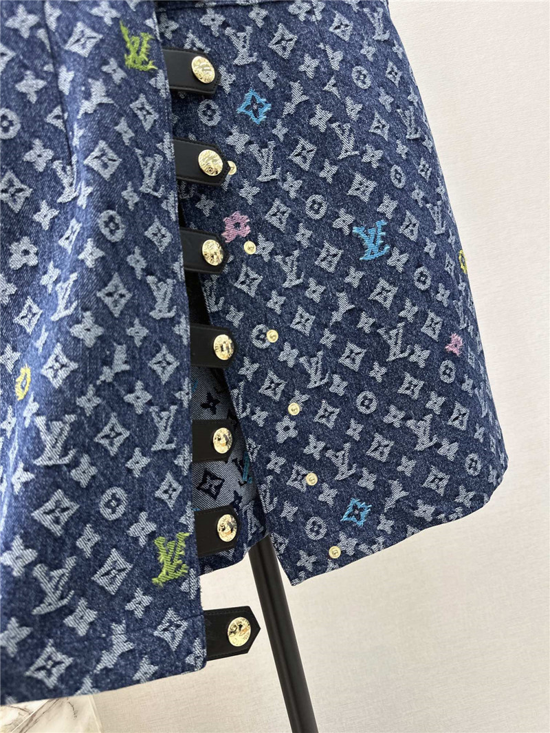 louis vuitton LV denim vest dress replica clothes