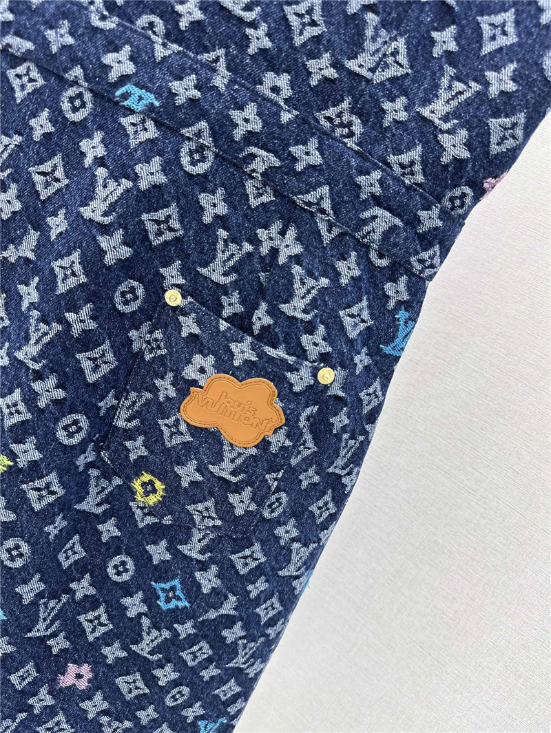 louis vuitton LV denim vest dress replica clothes