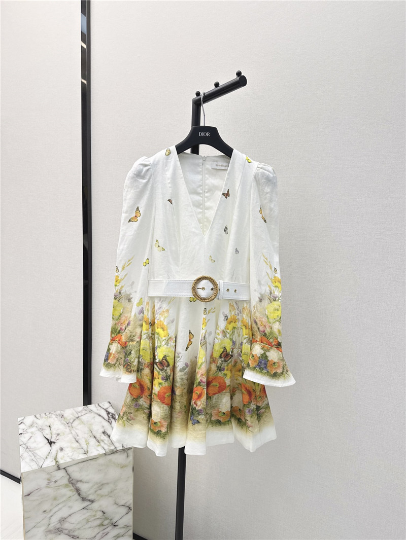 zimm linen print dress replica d&g clothing