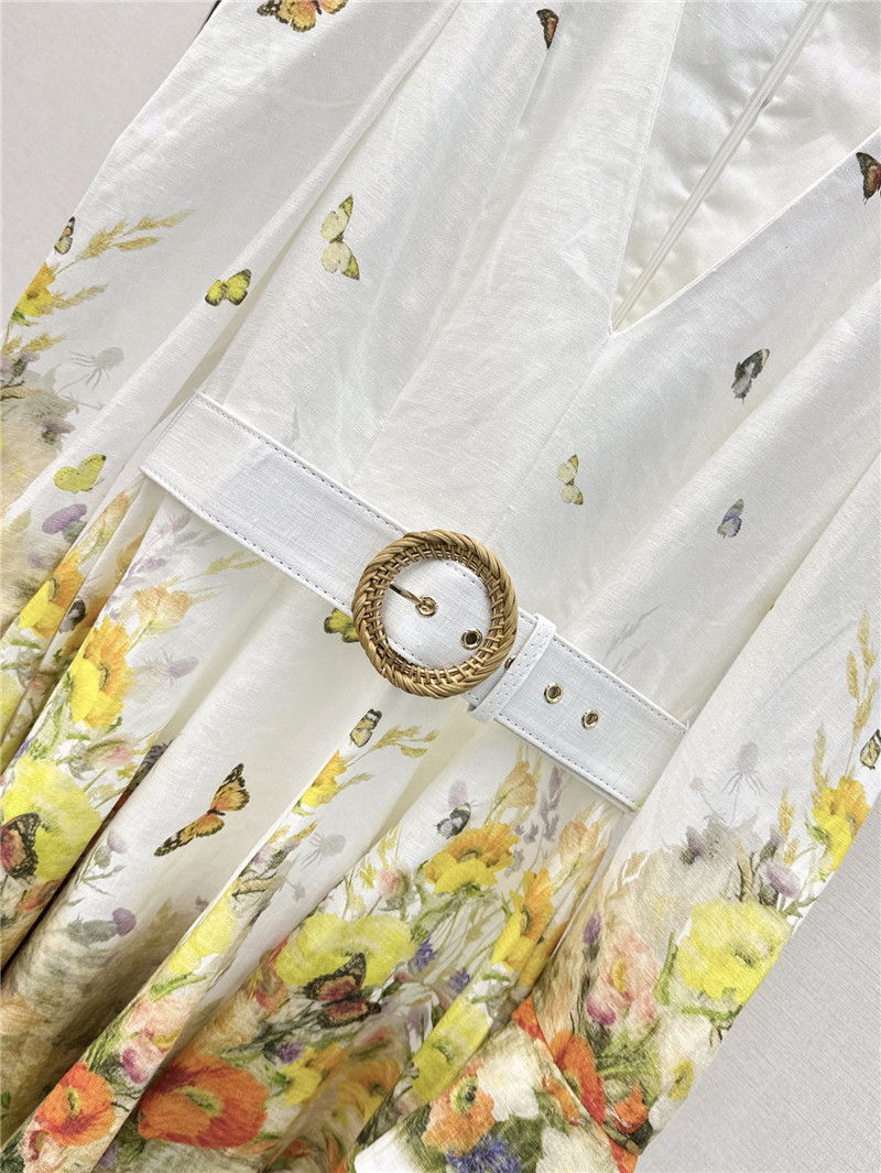 zimm linen print dress replica d&g clothing