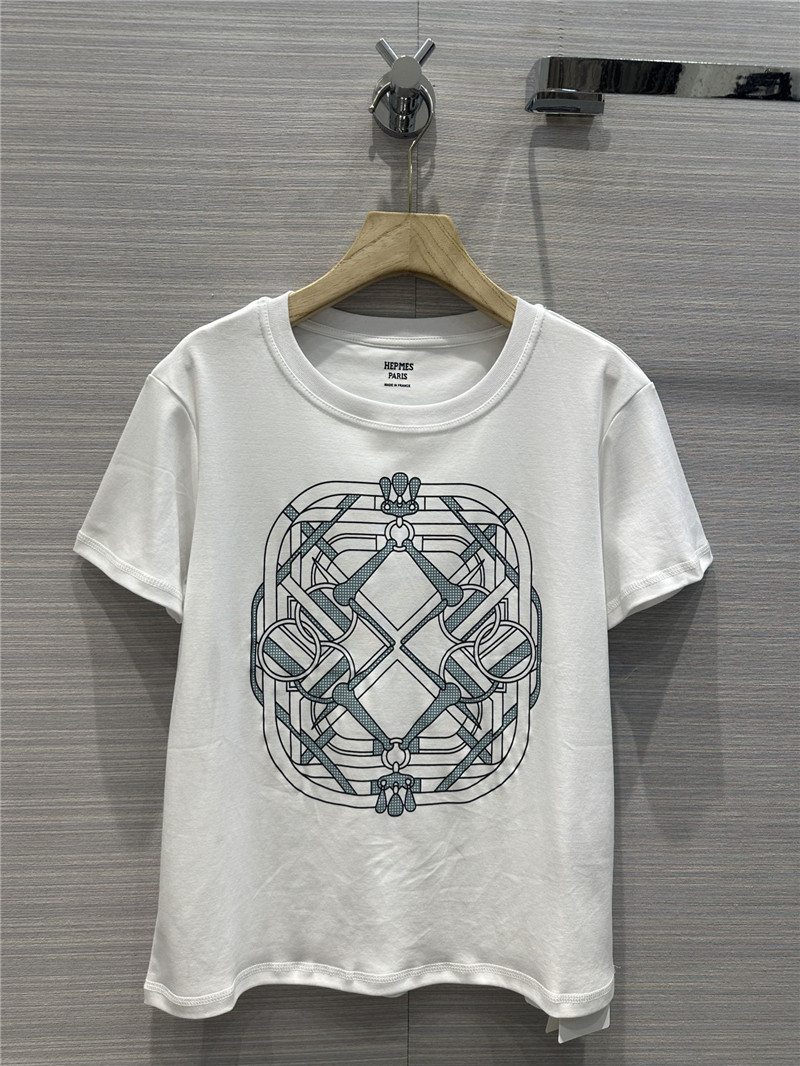 Hermes crew neck printed graphic T-shirt replica d&g clothing