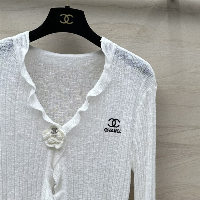 Ch**el knitted cardigan + vest set replica clothes