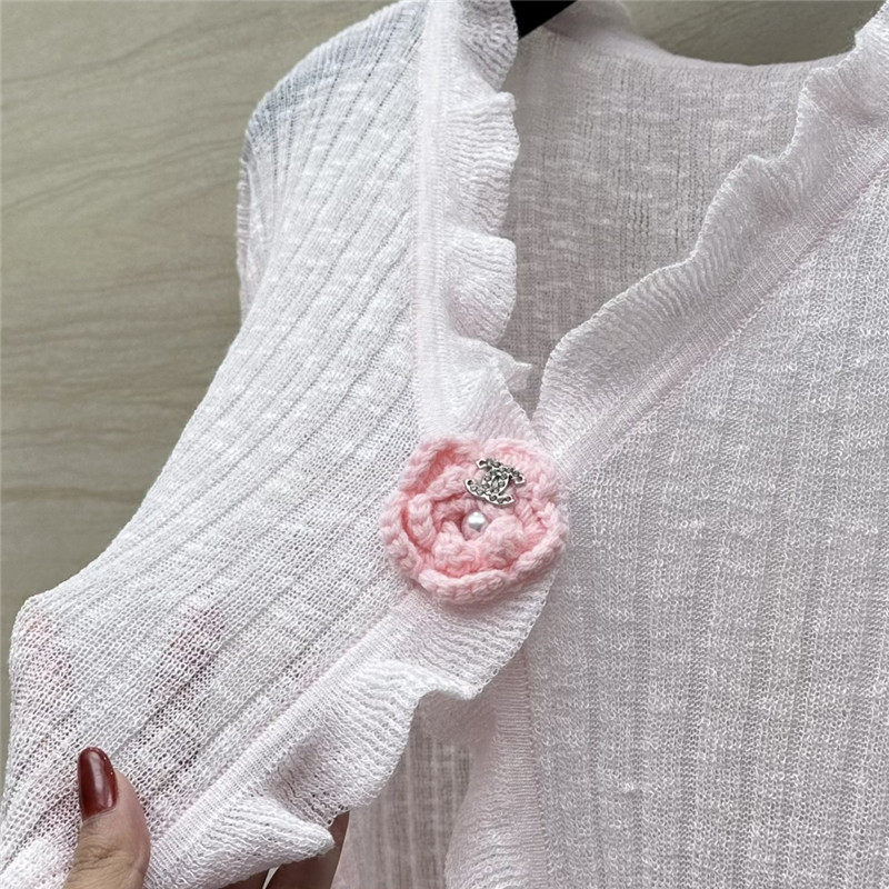 Chanel knitted cardigan + vest set replica clothes