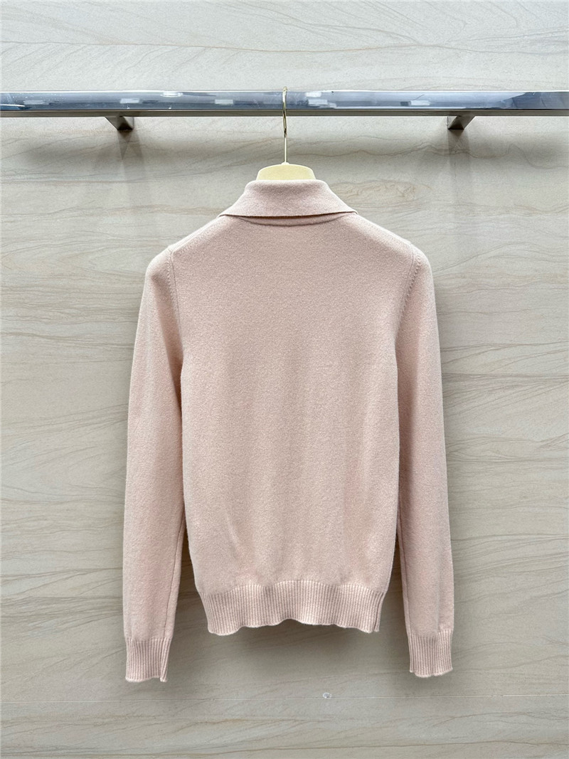 Miu Miu Logo Knit Cardigan in Beige