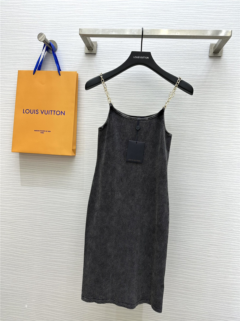 louis vuitton LV distressed suspender skirt replicas clothes