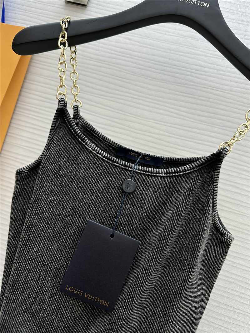 louis vuitton LV distressed suspender skirt replicas clothes