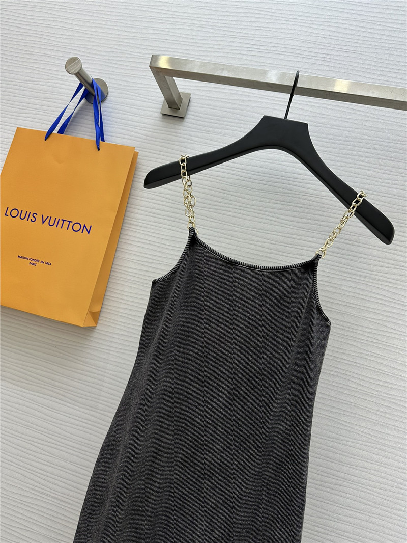 louis vuitton LV distressed suspender skirt replicas clothes