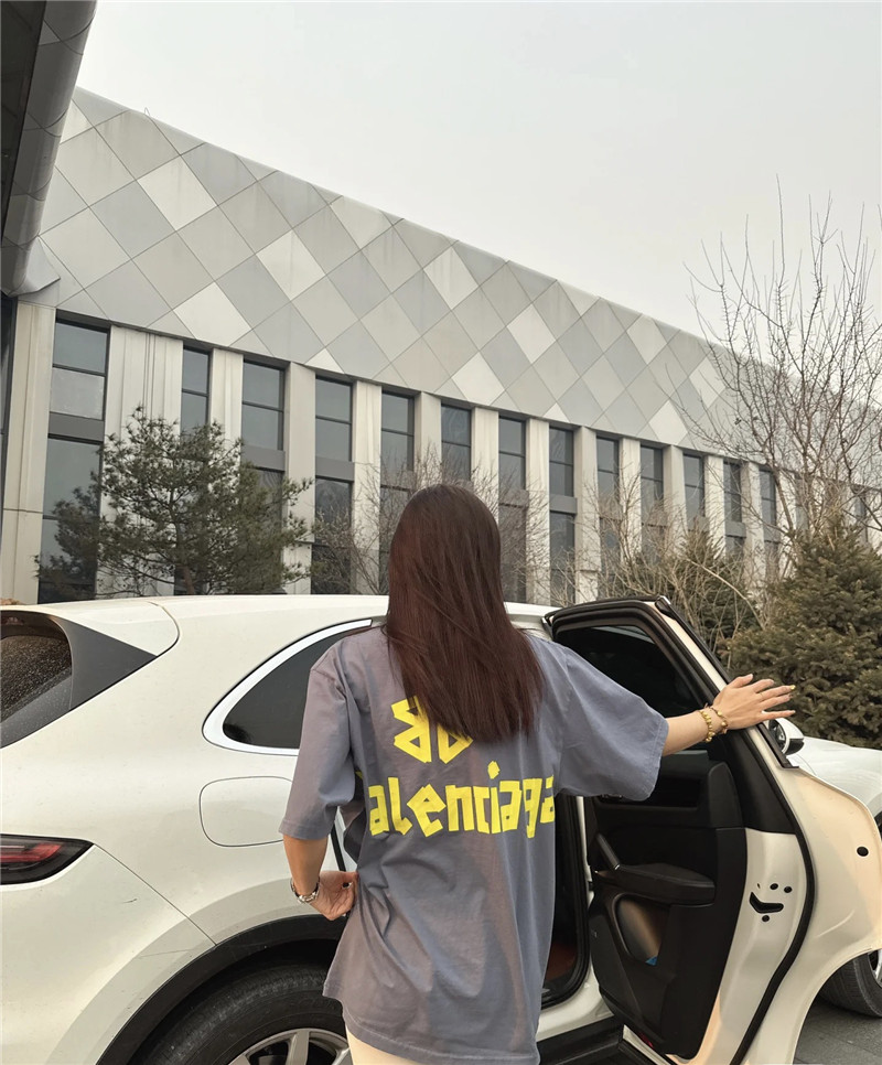 Ba1en*iaga tape haze blue short sleeve t-shirt replica clothes