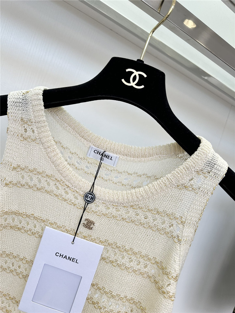 Chanel hollow knit vest replica designer clothes