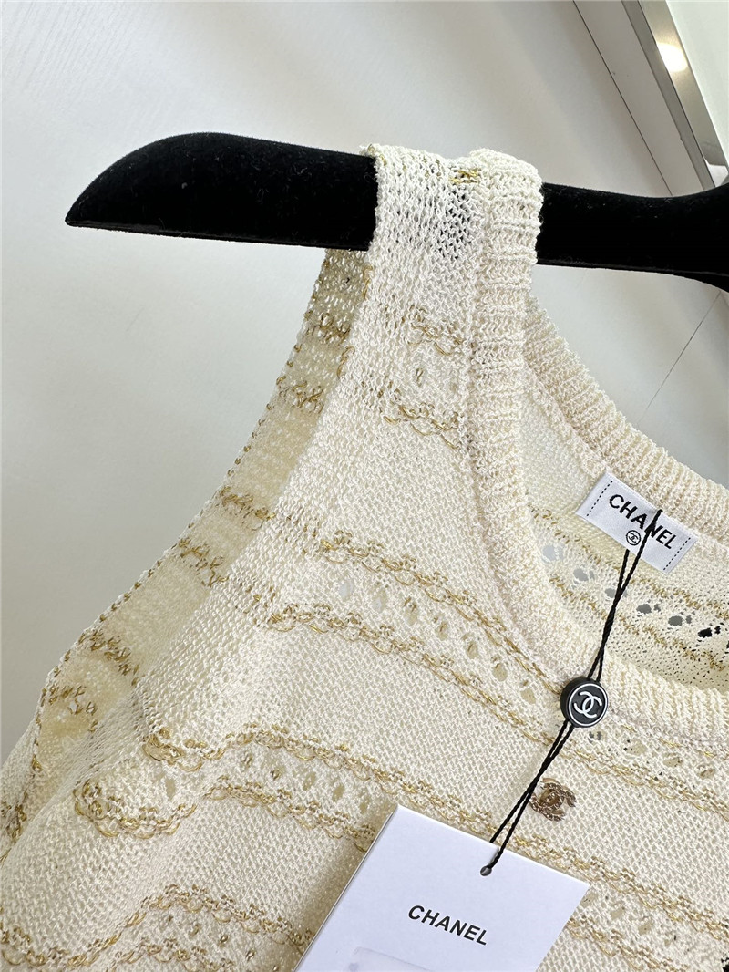 Chanel hollow knit vest replica designer clothes