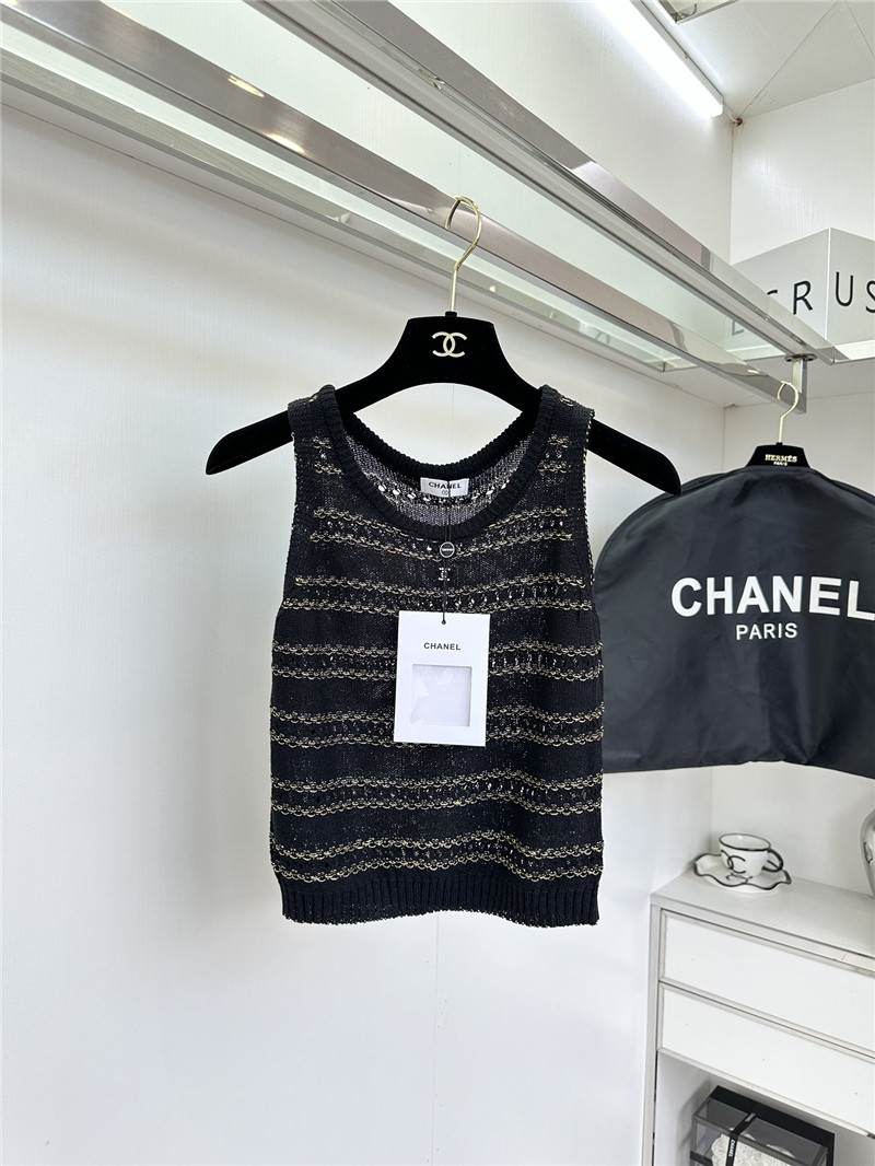 Chanel hollow knit vest replica designer clothes