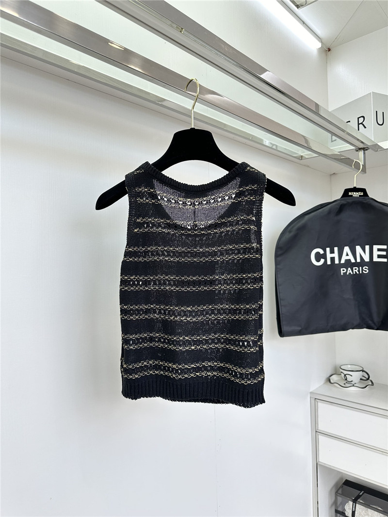 Chanel hollow knit vest replica designer clothes