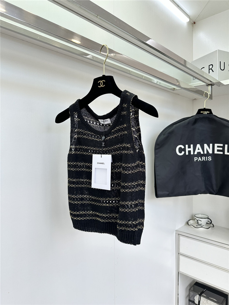 Chanel hollow knit vest replica designer clothes