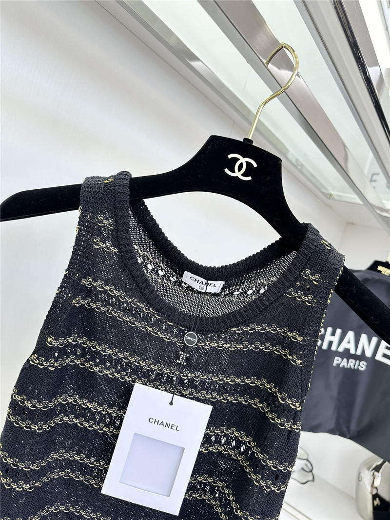 Chanel hollow knit vest replica designer clothes