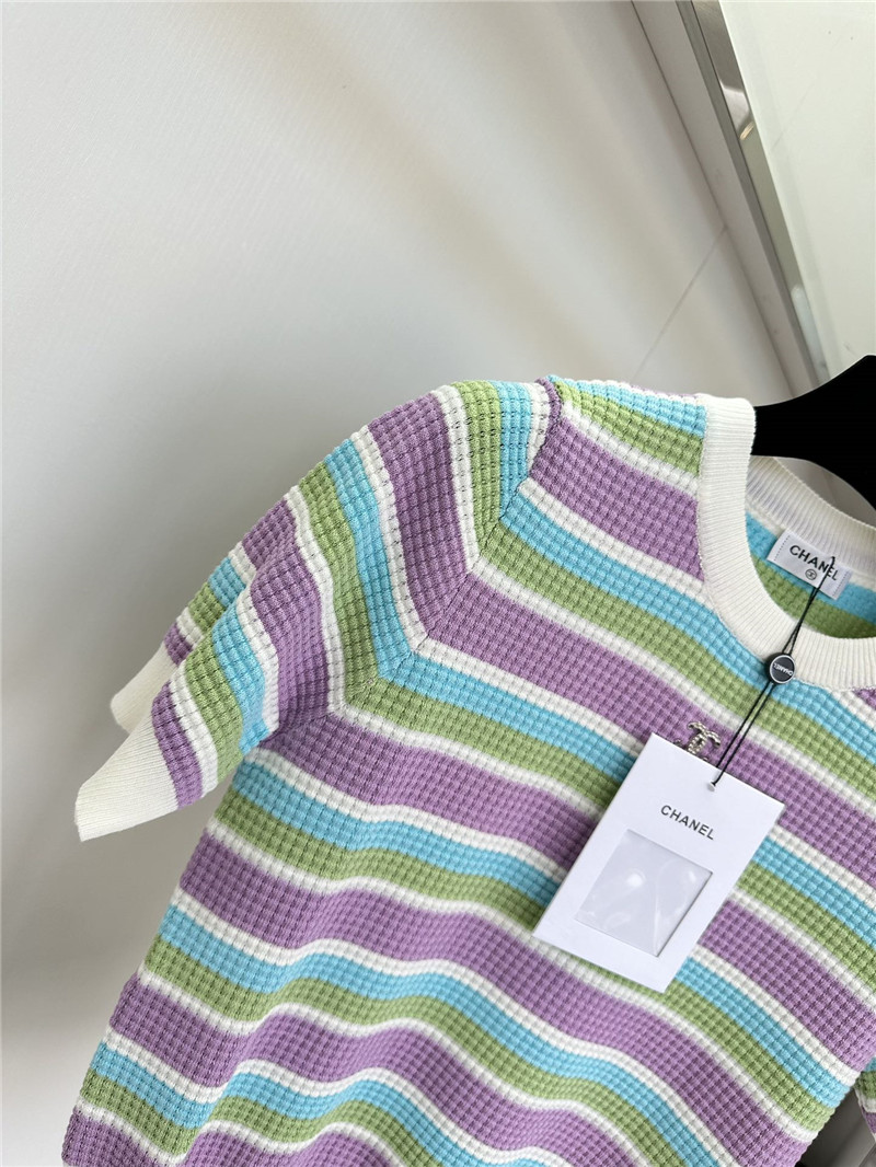 Ch**el crew neck short sleeve sweater replica d&g clothing