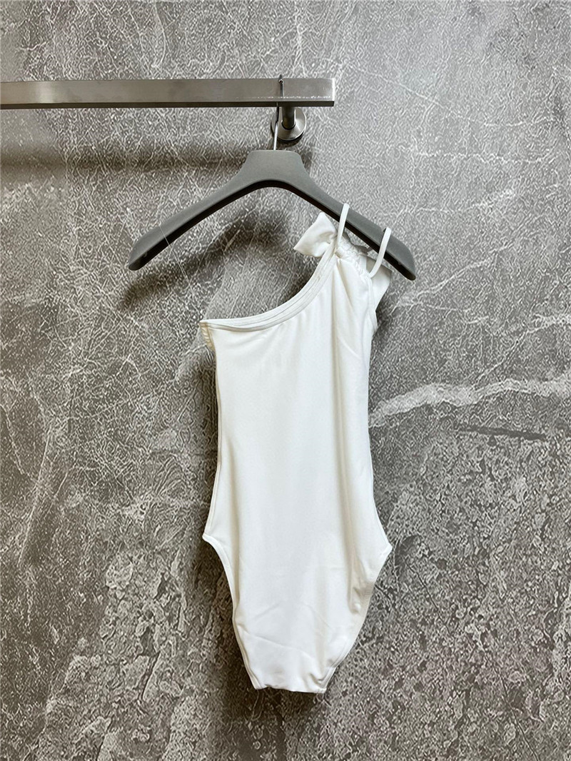 Ch**el one-shoulder swimsuit replica designer clothes