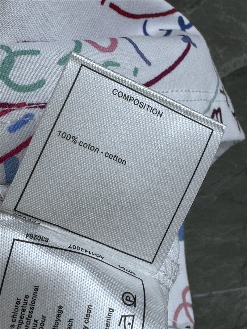 Ch**el painted print t-shirt replica designer clothing websites