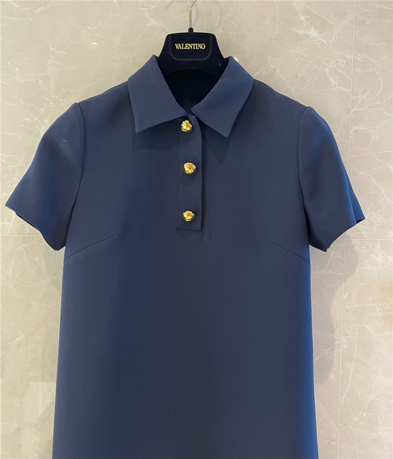 Va1e*ntin0 custom-woven silk wool dress replica clothes