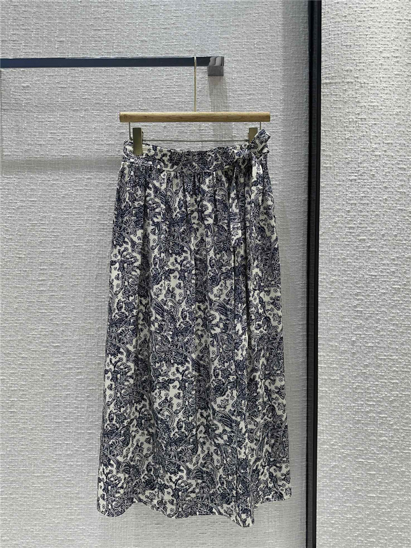 loro piana oil painting flower silk lace long skirt replica clothing