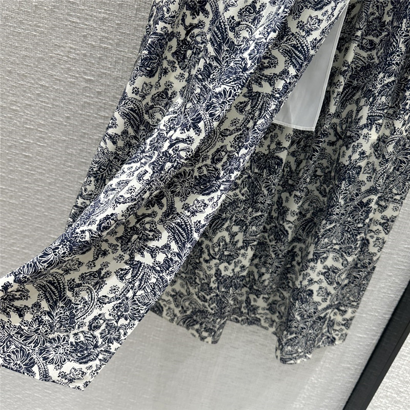 L0r0 P1ana oil painting flower silk lace long skirt replica clothing