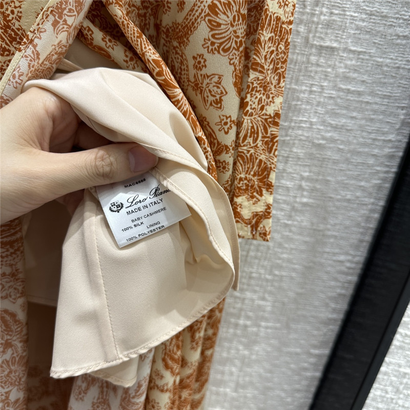 L0r0 P1ana leah woodblock botanic print self-tie midi skirt