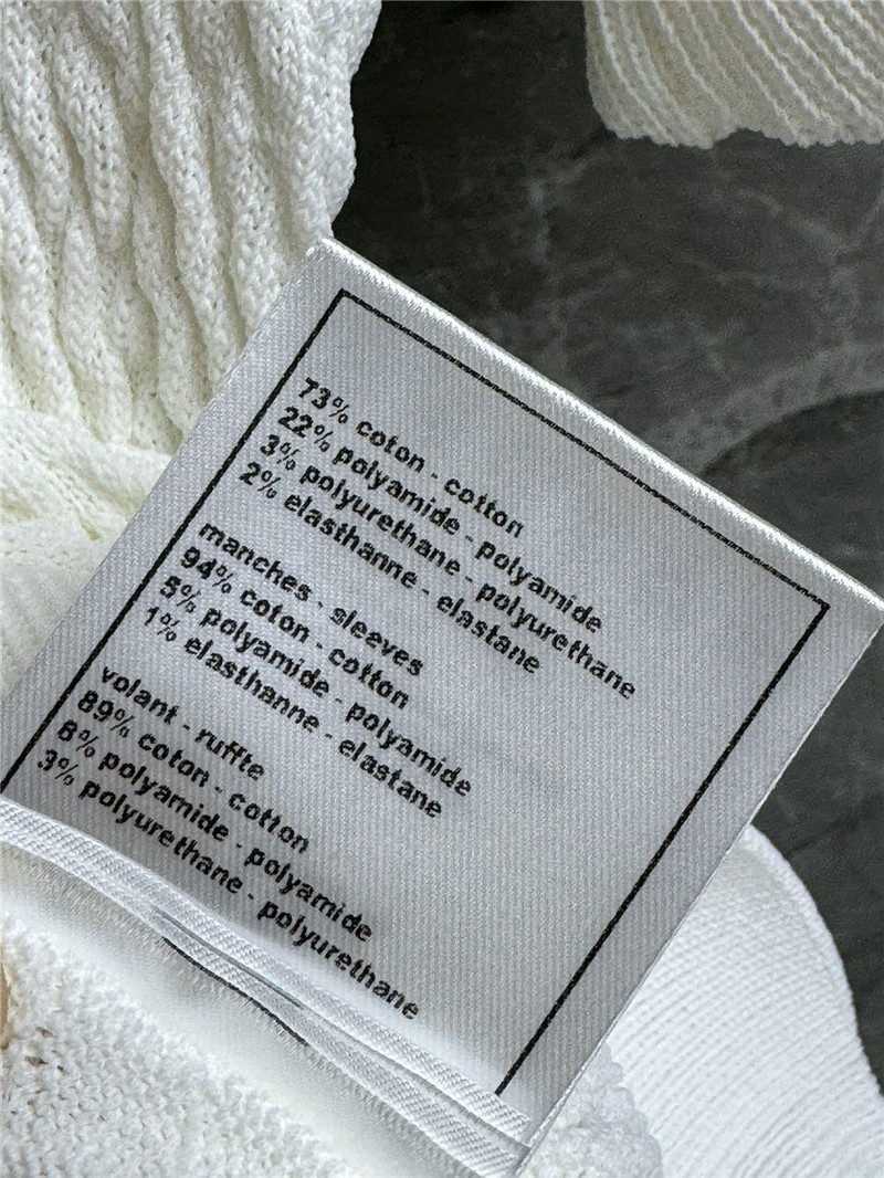 Chanel ruffled knit top replica clothing