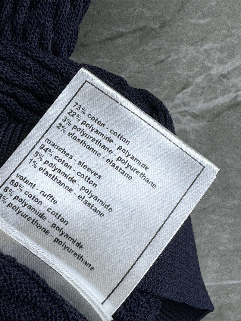 Ch**el ruffled knit top replica clothing