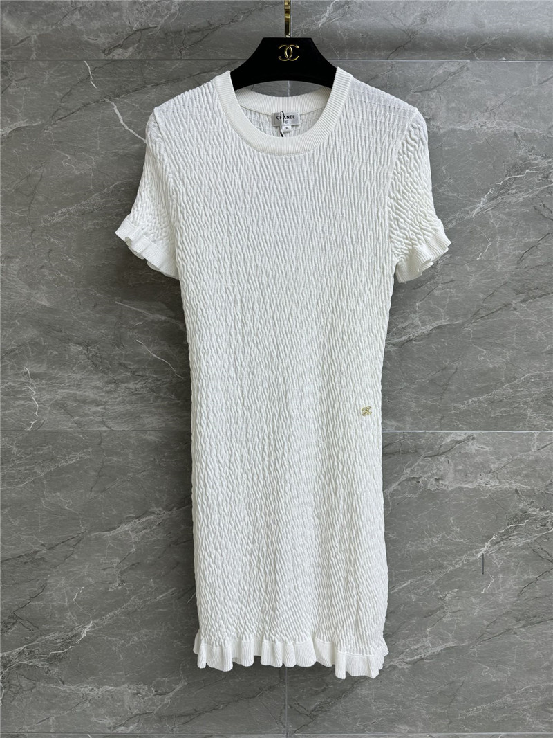 Chanel ruffled knitted skirt replica clothes