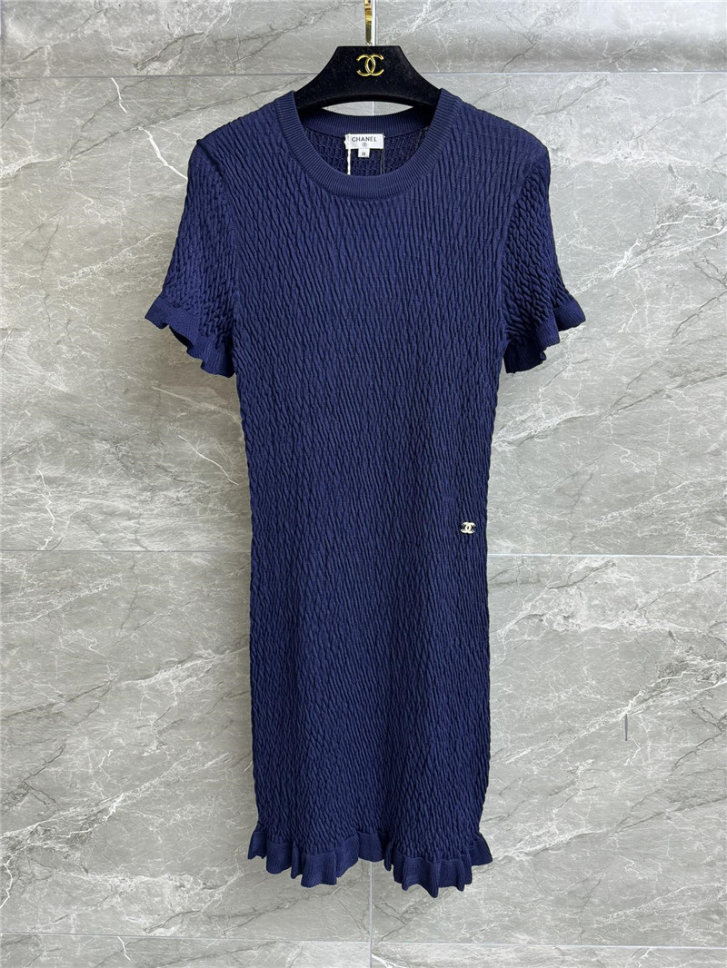 Chanel ruffled knitted skirt replica clothes